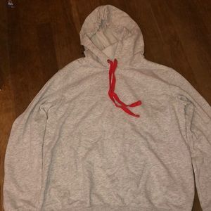 thin gray sweatshirt